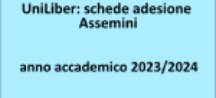 Assemini: nuove schede adesione per anno  2023/2024