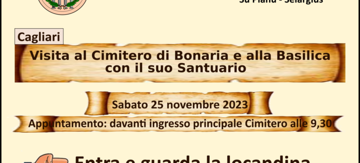 UniLIber: visita al Cimitero di Bonaria e al santuario il 25 novembre 2023