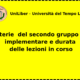 Materie del secondo gruppo da implementare gradualmente e durata delle lezioni in corso