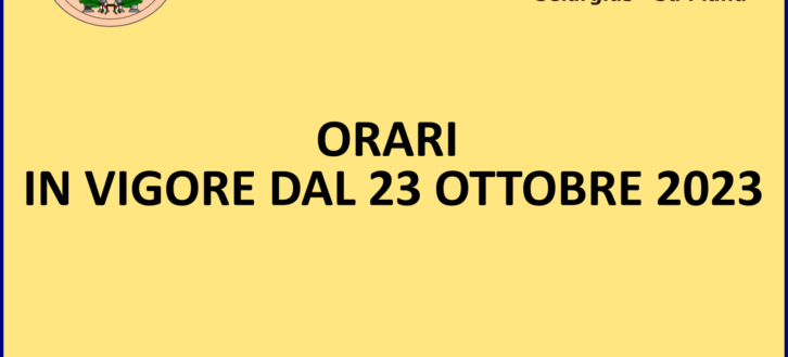 UniLiber: orari in vigore dal 23 ottobre 2023