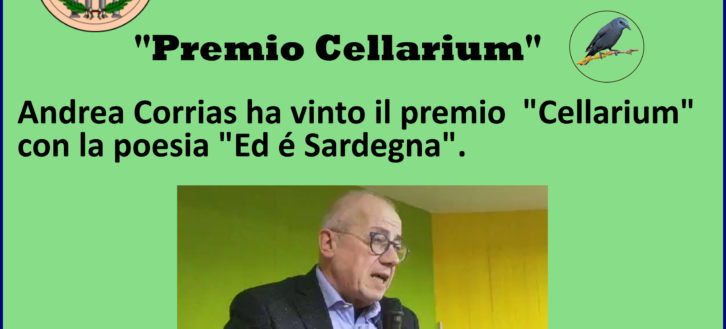 VIDEO| Andrea Corrias vince  il Premio “Cellarium” con  la poesia “Ed è Sardegna”