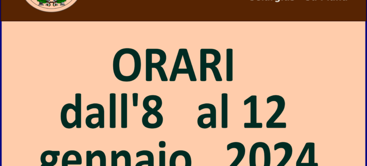 UniLiber: orari dall’8 al 12 gennaio 2024