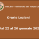 UniLiber: Orario lezioni dal 22 al 26 gennaio 2024