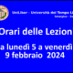 UniLiber: orari dal 5 al 9 febbraio 2024