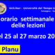 UniLiber Su Planu: orario lezioni dal 25 marzo 2024