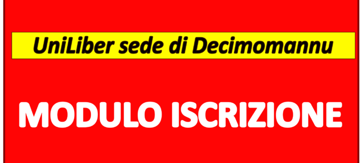 UniLiber Decimomannu: Modulo di Iscrizione