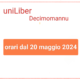 uniLiber: orari Decimomannu dal 20 maggio 2024