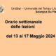 Orario lezioni dal 13 al 17 Maggio 2024