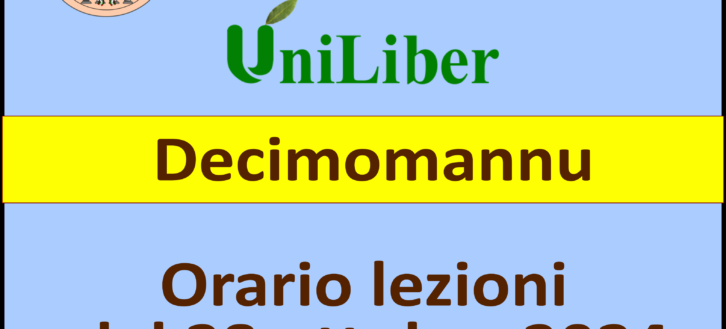 Decimomannu: orario lezioni dal 28 ottobre 2024